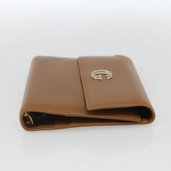 GUCCI Day Planner Cover Leather Beige Gold 031 4463 1067 Auth 158975 - Picture 4 of 16